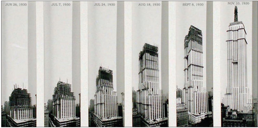 Empire State Building Progression of Building