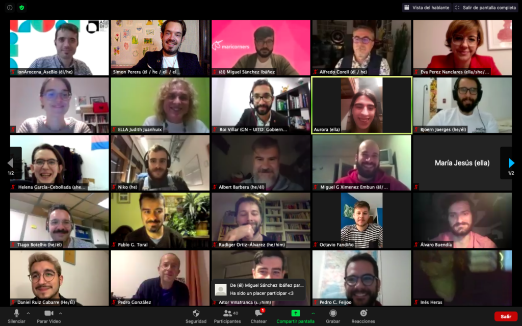 Screenshot of the Online Conference