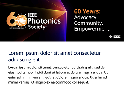 60th email banner